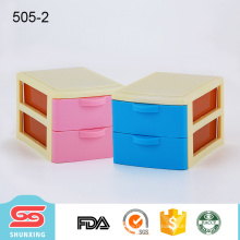 Boîte de rangement d&#39;organisateur en plastique de tiroir de petite taille de 2 couches avec l&#39;utilisation multi